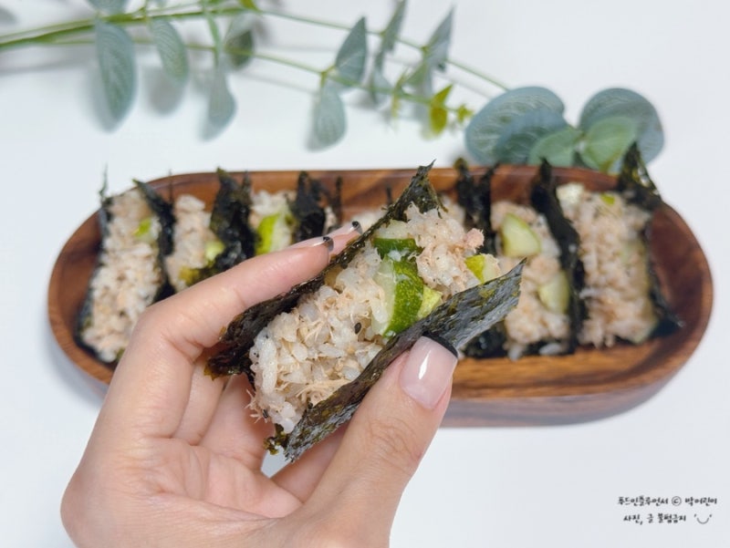 홍진경 오이김밥 레시피 오이참치김밥 만들기