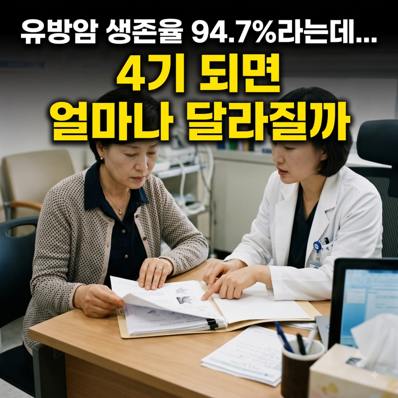 유방암 생존율 94.7%라는데...4기 되면 얼마나 달라질까