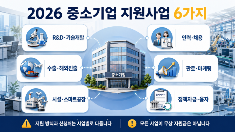 2026 중소기업 지원금 총정리｜종류·신청방법·준비서류 알아보기