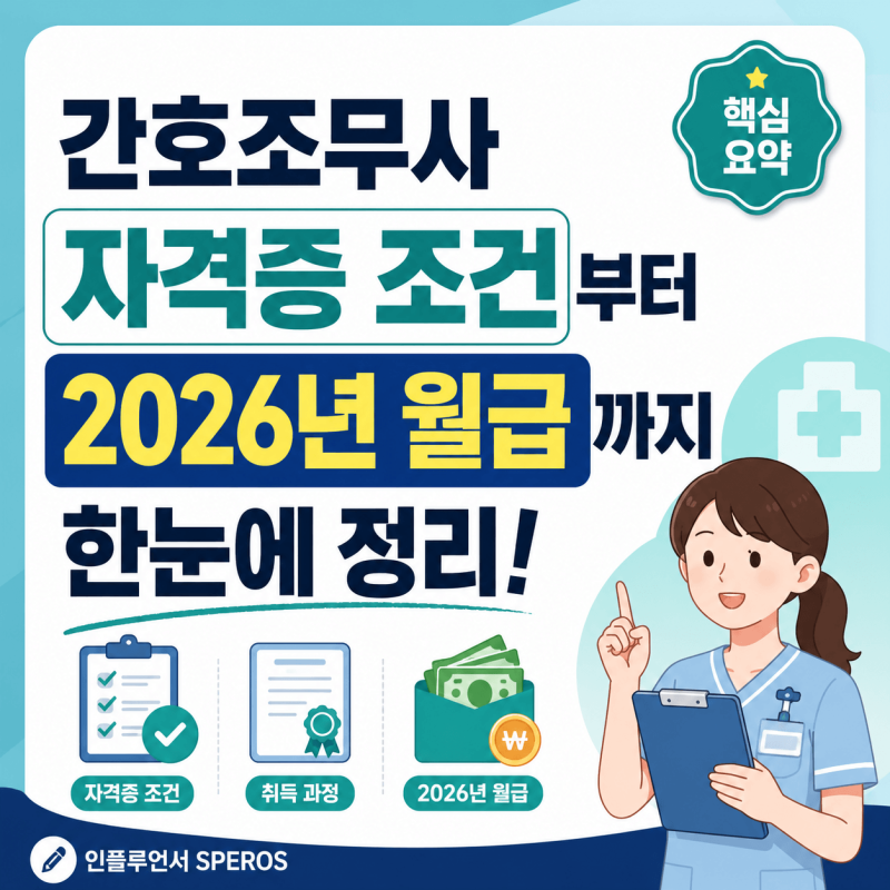 간호조무사 자격증 조건부터 2026년 월급까지 한눈에 정리!