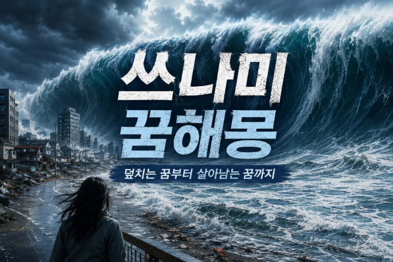 쓰나미 꿈해몽｜쓰나미가 덮치는 꿈부터 살아남는 꿈까지 상황별 풀이