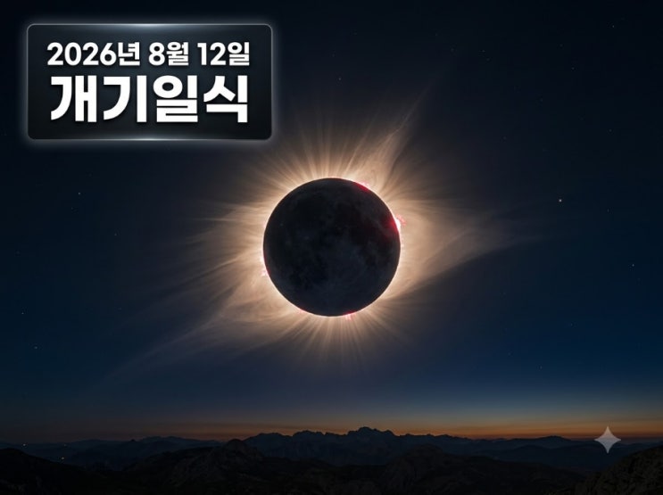 2026년 <b>개기일식</b> 한국 관측 가능 여부와 이유는 무엇일까?