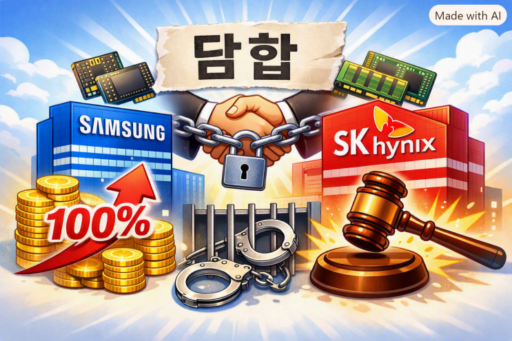 제목: 공정위 검찰 <b>삼성전자</b>·SK하이닉스 담합 사건 즉시 처분 결과 ....
