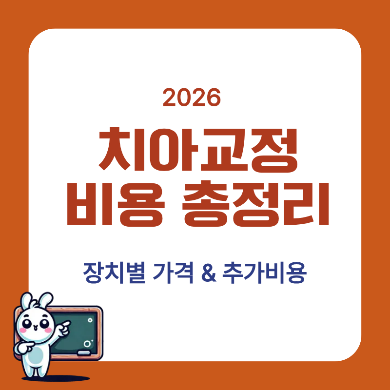 2026년 치아교정 비용 총정리: 장치별 가격 및 추가 비용 주의사항