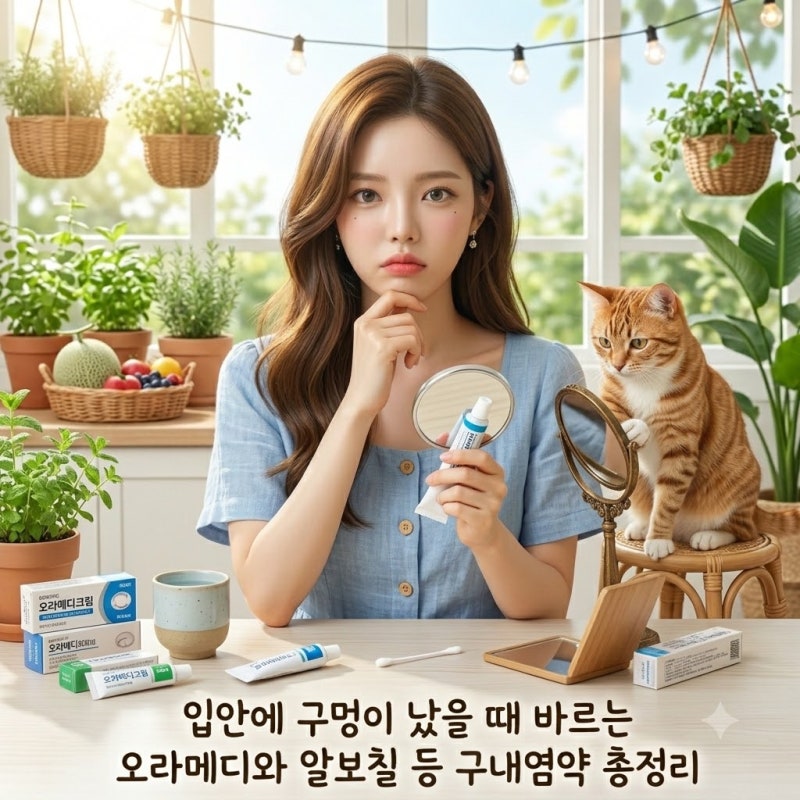 입안에 구멍이 났을 때 바르는 오라메디와 알보칠 등 구내염약 총정리