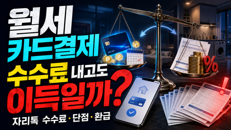 월세 카드결제 방법, 자리톡 수수료·단점·환급 여부 비교 총정리