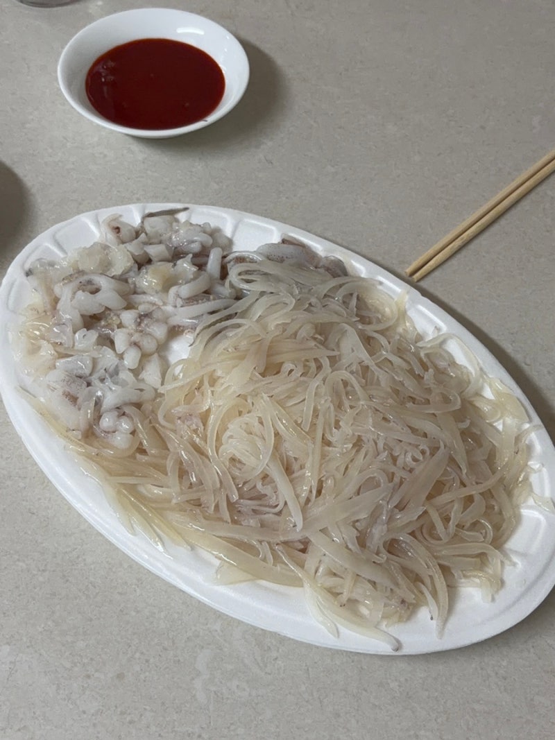 대구 매천수산시장 회 포장 가격 산오징어회 8월 시세