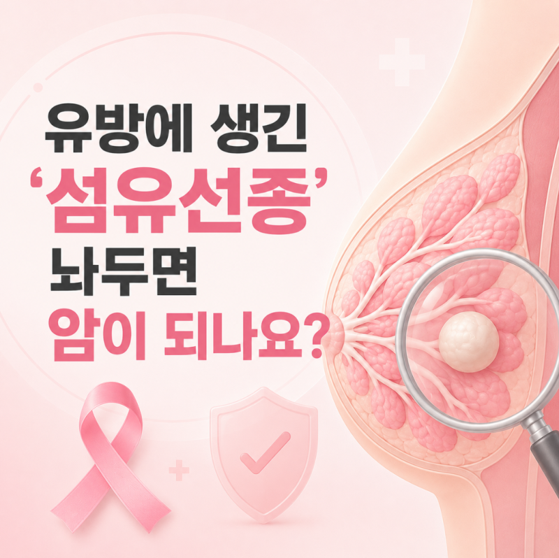 유방에 생긴 '섬유선종' 놔두면 암이 되나요?