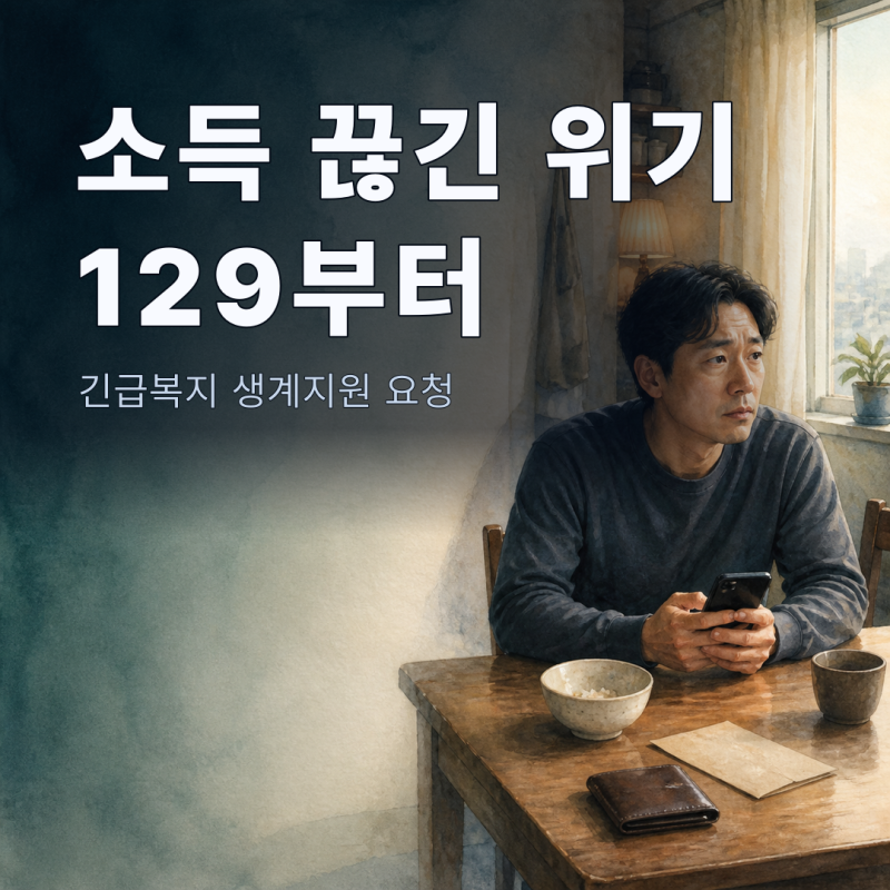 소득이 끊긴 위기라면, 긴급복지 생계지원부터 요청하세요