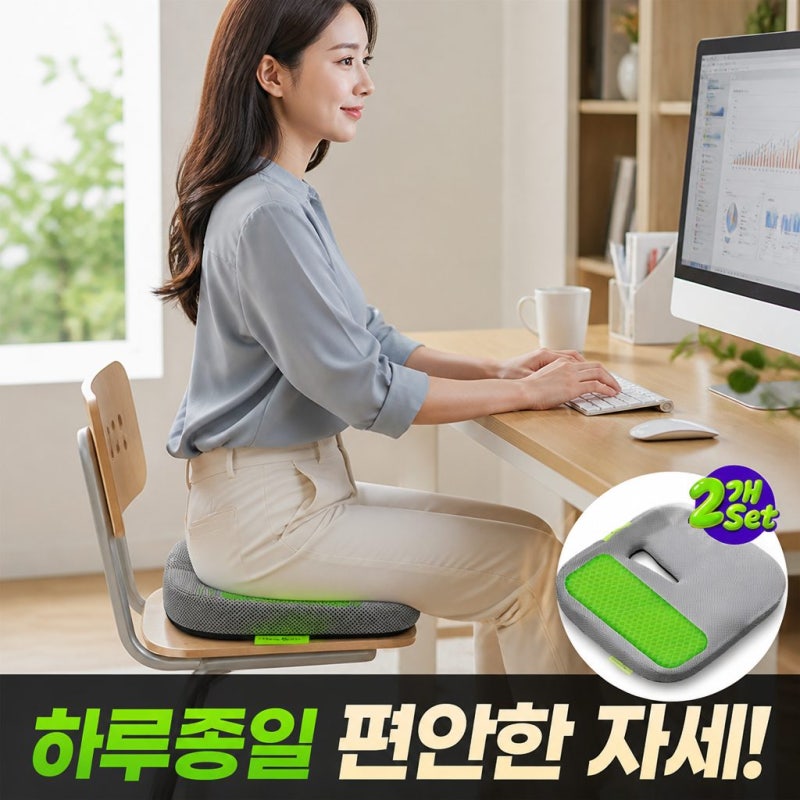 하루 종일 편안한 무중력 방석 밸런스온 기능성 시그니처 시트 꼬리뼈 자세교정 도넛 세트 ....