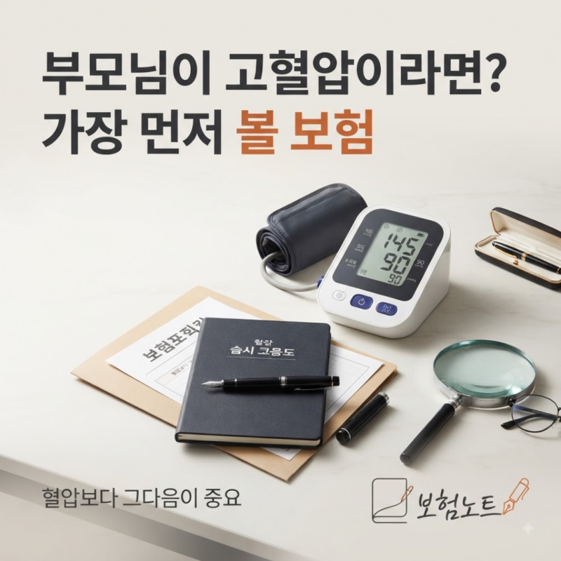 “부모님이 고혈압이라면?” 가장 먼저 준비할 기초 보험은 따로 있다