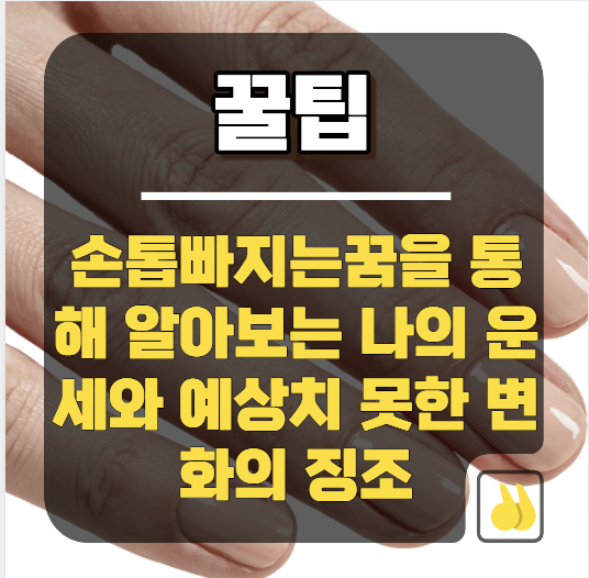 손톱빠지는꿈을 통해 알아보는 나의 운세와 예상치 못한 변화의 징조