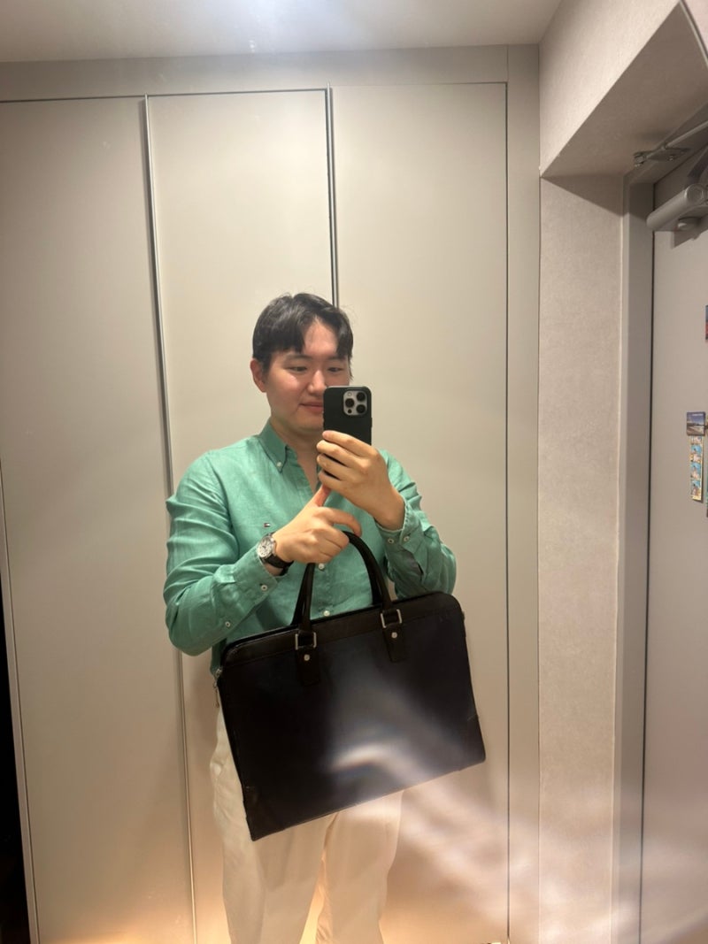 타미힐피거 린넨셔츠 30대 직장인 코디