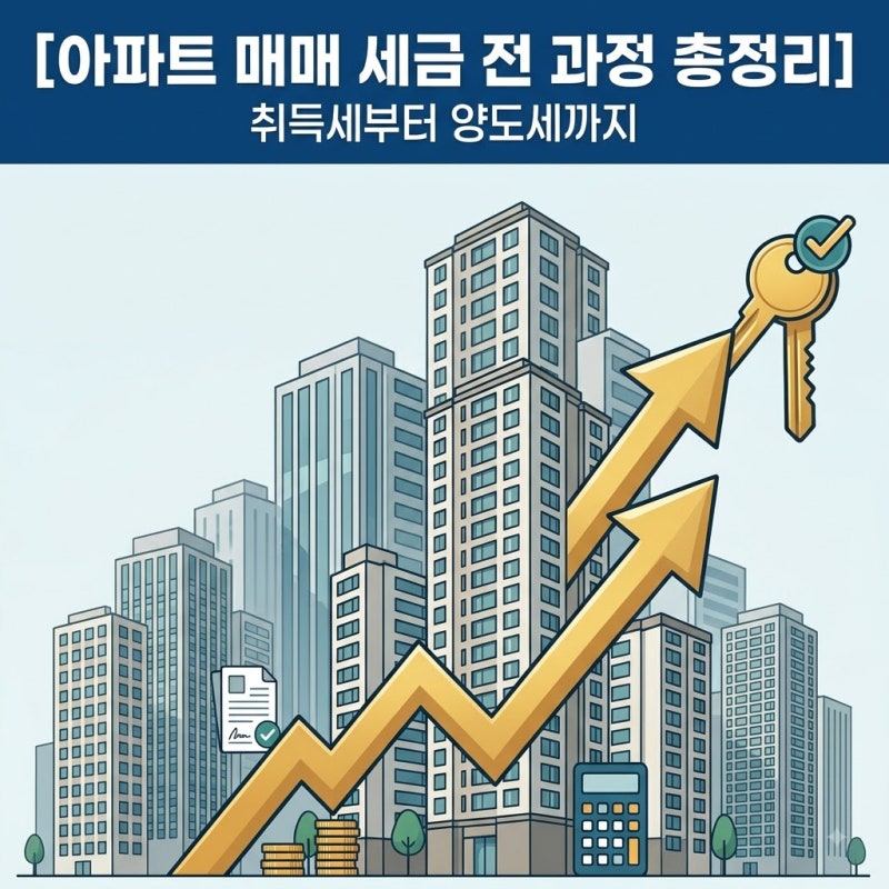 아파트 매매 세금 취득세 양도소득세 세율 계산법 정리