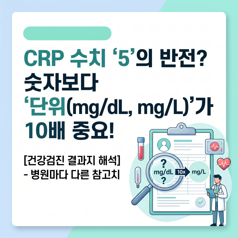 CRP 수치 5는 높은 걸까요? 단위부터 확인하면 답이 달라집니다