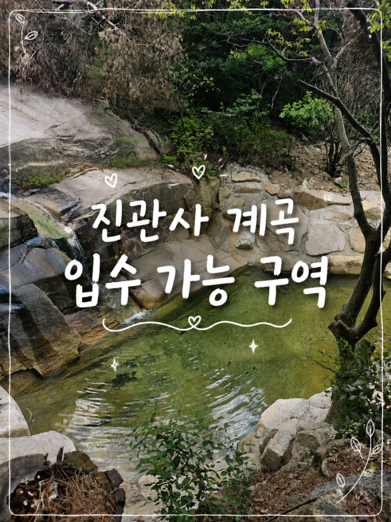 서울 계곡~ 은평구 진관사계곡 물놀이 가능구역!!