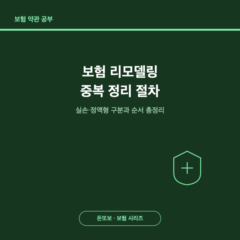 보험 리모델링 절차 - 중복 보장 정리하는 방법 총정리