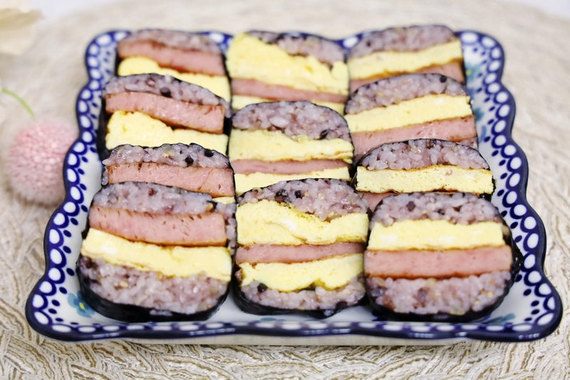 김밥 만들기 무스비 스팸 계란 두가지 재료로 만드는 간단 어린이 김밥