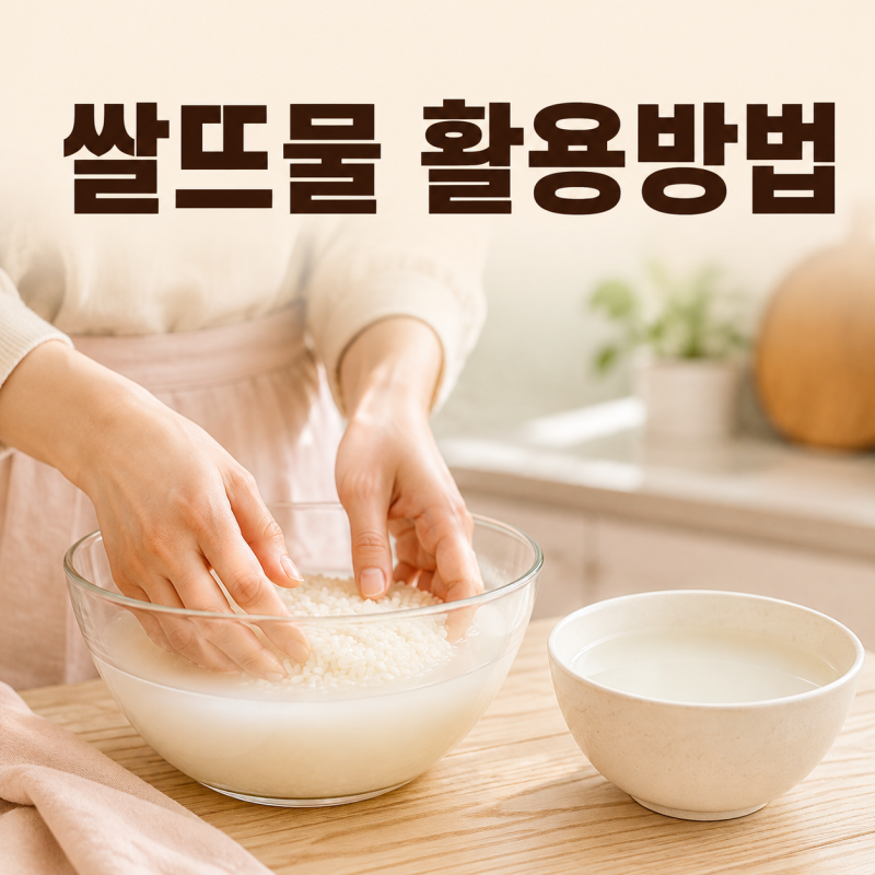쌀뜨물 활용방법 주방에 청소용 요리 유통 기한
