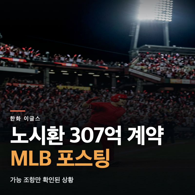한화 노시환 MLB 포스팅 선언, 확정 아닌 가능 조항입니다