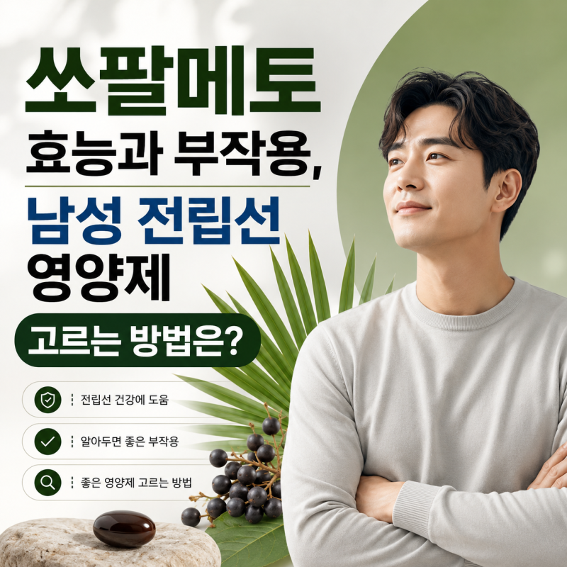 쏘팔메토 효능과 부작용, 남성 전립선 영양제 고르는 방법은?
