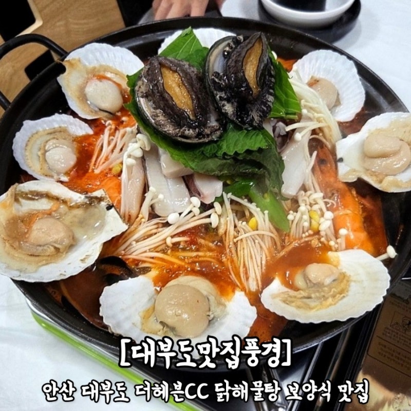 [안산 대부도맛집풍경] 대부도 여행 가볼만한곳 더헤븐리조트CC 방아머리해변 근처 몸보신 ....