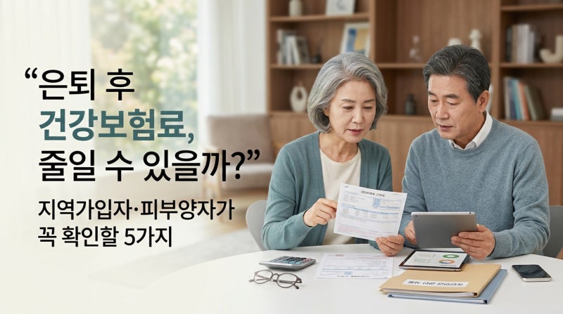 은퇴 후 건강보험료, 왜 달라질까?｜지역가입자·피부양자가 꼭 확인할 5가지
