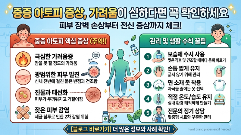 중증 아토피 증상, 가려움이 심하다면 꼭 확인하세요