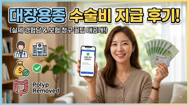 [대장용종 제거 220만원 보험청구 후기] 암진단 수술비서류 총정리