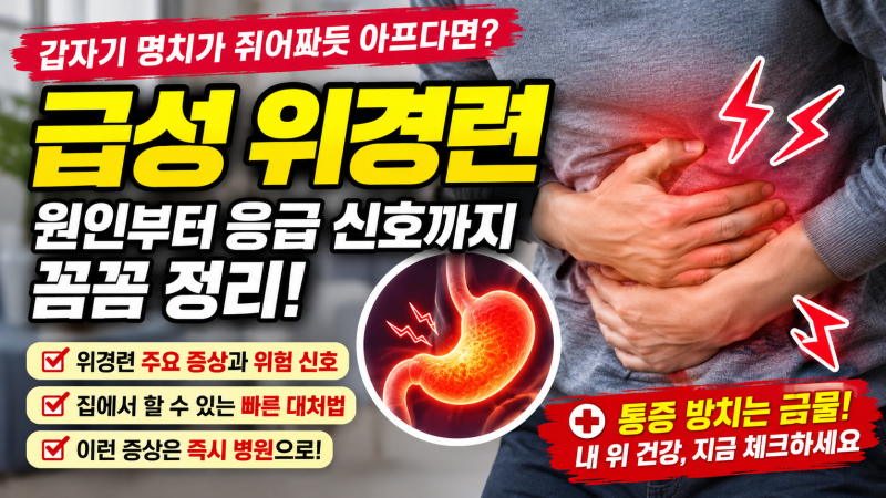 "명치가 쥐어짜듯 아파요" 갑자기 찾아온 급성 위경련, 원인부터 응급처치 골든타임까지 총....