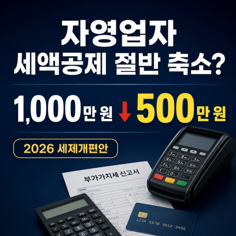 자영업자 신용카드 세액공제 1,000만 원→500만 원? 달라지는 공제율·영향 총정리