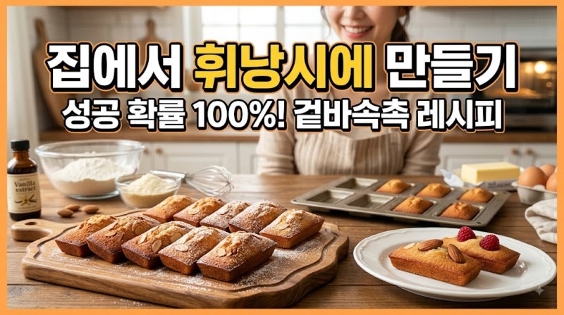 휘낭시에 만들기, 겉은 바삭하고 속은 촉촉한 홈베이킹 레시피