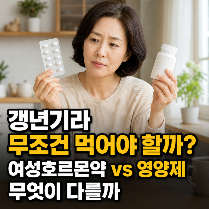 “갱년기라 무조건 먹어야 할까?” 60대 여성호르몬약과 영양제는 무엇이 다를까