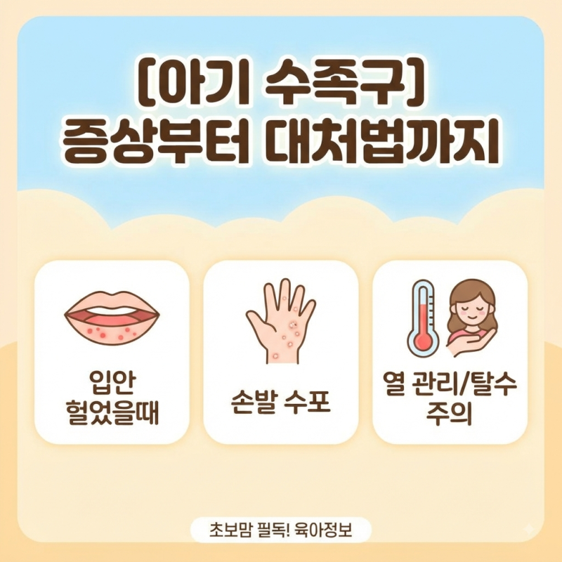 2026년 아기 수족구 잠복기 초기증상 대처방법