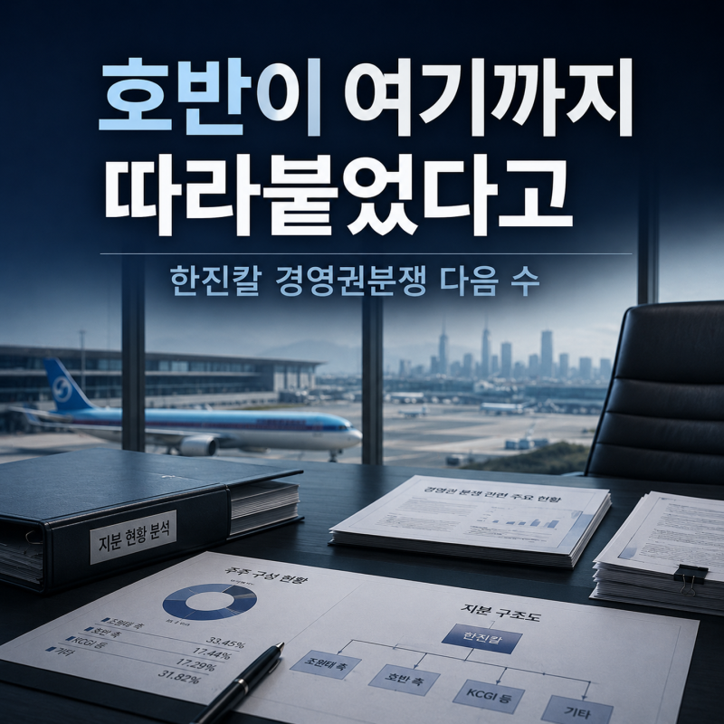 “호반이 여기까지 따라붙었다고?” 한진칼 경영권분쟁 다음 수는