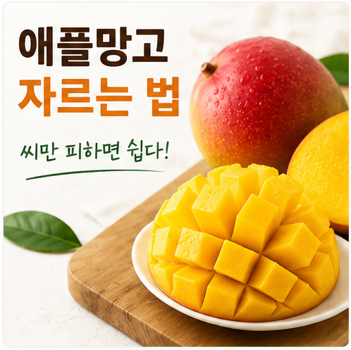애플망고 자르는 법 : 가운데부터 자르면 안 되는 이유