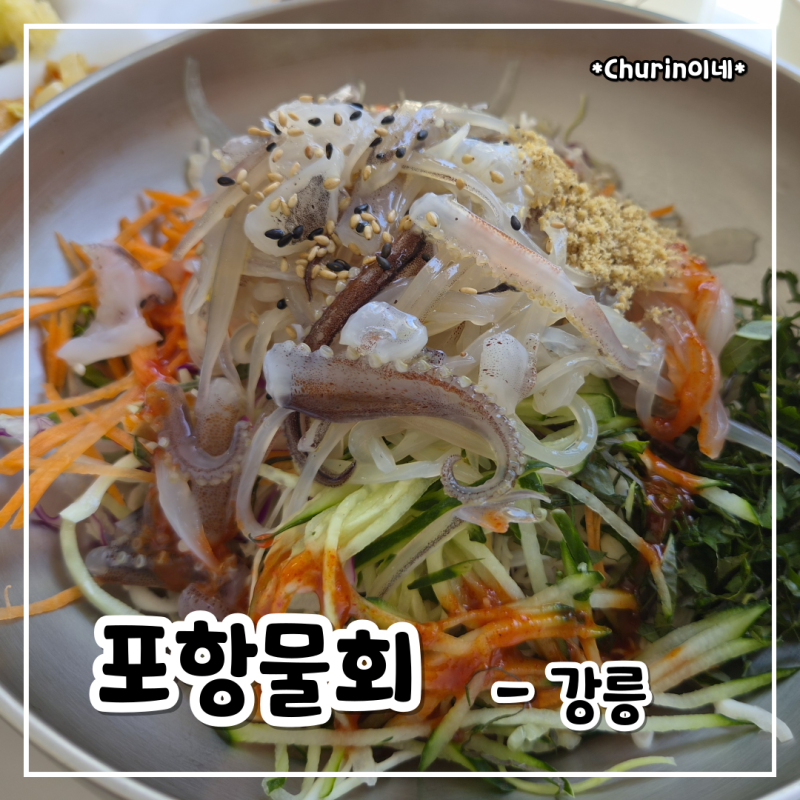 강릉 더운여름 시원한 오징어물회를 파는 맛집!!! 재방문의사 완전있음! 강릉 포항물회