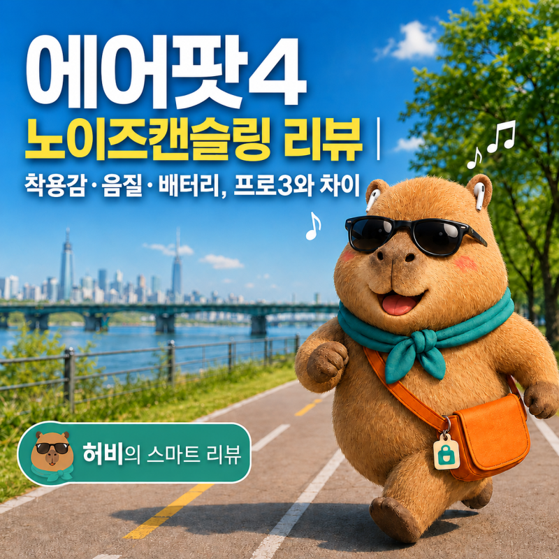 에어팟4 노이즈캔슬링 리뷰｜착용감·음질·배터리, 프로3와 차이