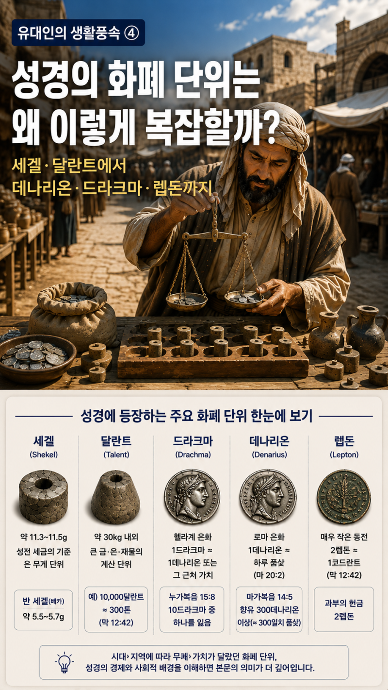 성경의 화폐 단위는 왜 이렇게 복잡할까?