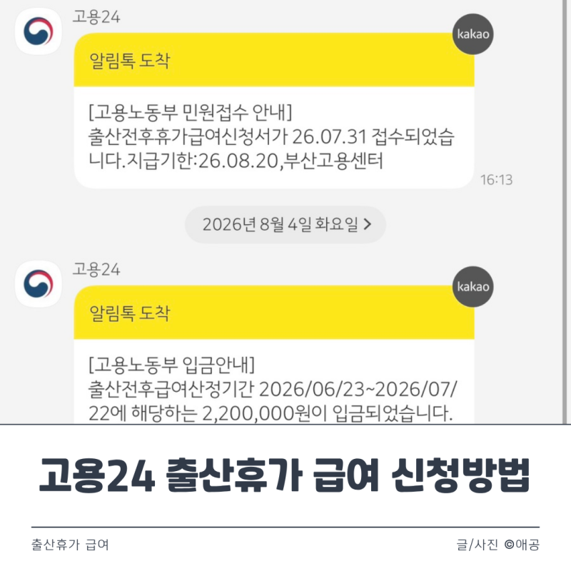 출산휴가 급여신청 방법 (지급일, 신청서류)