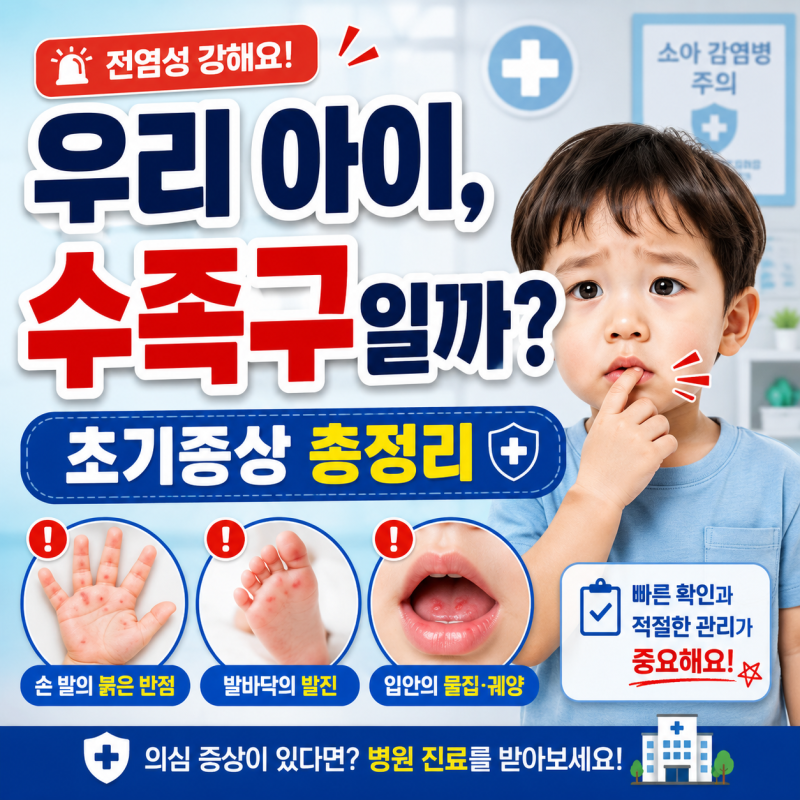 수족구병 초기증상부터 전염·잠복기, 아기 vs 어른 차이 및 홈케어 치료법 총정리