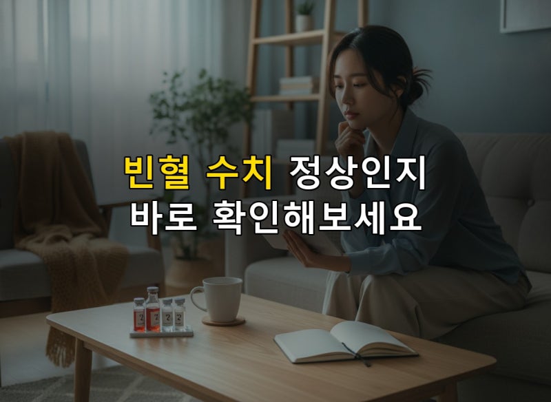 빈혈 수치 정상범위 헷갈릴 때 확인하는 기준