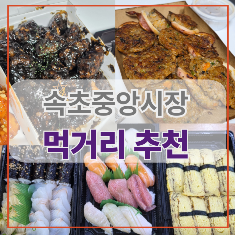 속초중앙시장 내돈내산 먹거리 추천 포장 맛집 / 오순네전집 예스닭강정 대일호방어