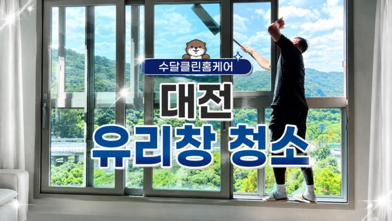 대전 유리창 청소 셀프 청소 얼룩 해방 수달클린홈케어