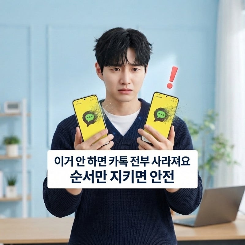갤럭시 자료 옮기기, 이거 하나 안 했다가 카톡 전부 사라집니다