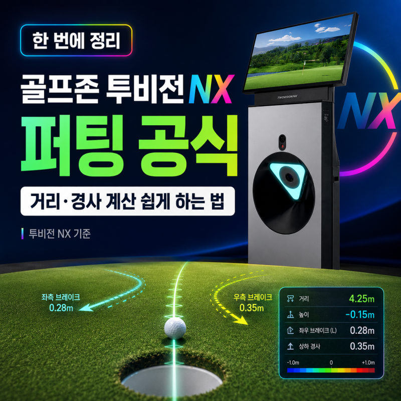 골프존 투비전 NX 퍼팅 공식 총정리거리·경사 계산 쉽게 하는 법