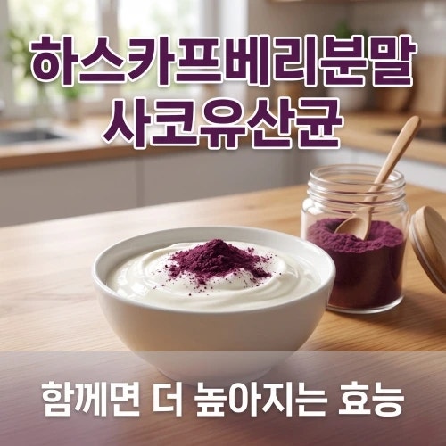 하스카프베리 분말 효능 200% 끌어올리는 비법? 사코유산균과 함께하는 아침 식단