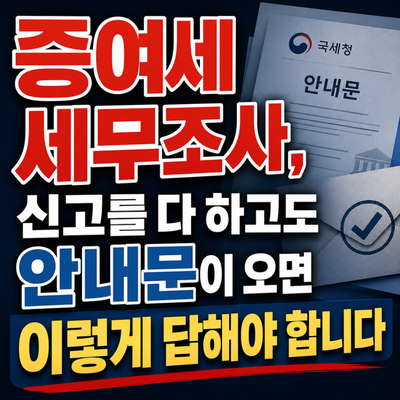 증여세 세무조사, 신고를 다 하고도 안내문이 오면 이렇게 답해야 합니다