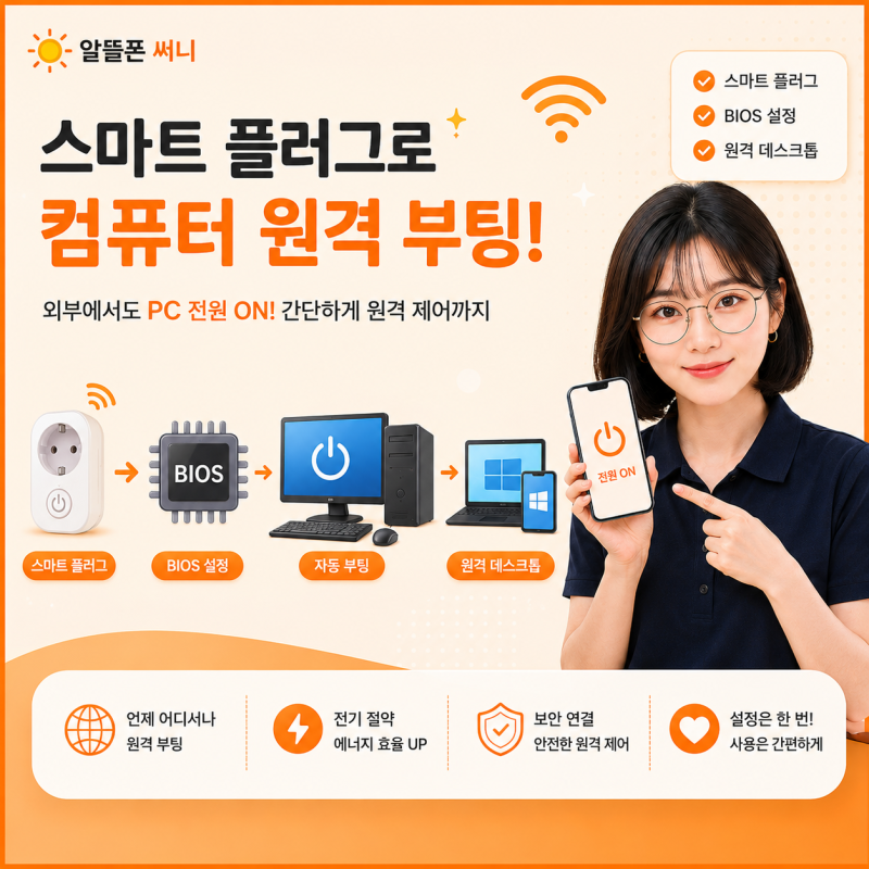 스마트 플러그 PC 원격 부팅 방법, 외부에서 컴퓨터 전원 켜는 설정 총정리