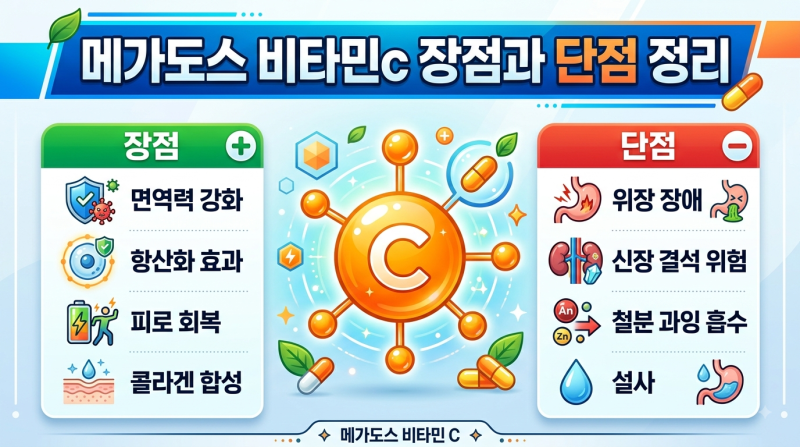 메가도스 비타민C 장점과 단점 정리!-2000mg까지 추천!
